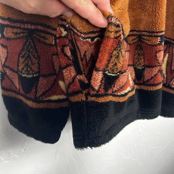 🔥 Vintage BEAR RIDGE Sherpa Fleece Full Zip Jacket Aztec Native American Print - Picture 10 of 10